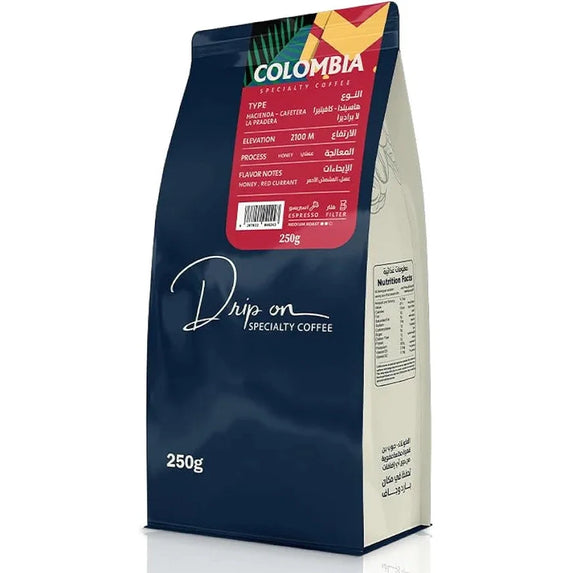 Drip on Roasted Specialty Coffee Beans - Whole Beans 250 g - Colombia