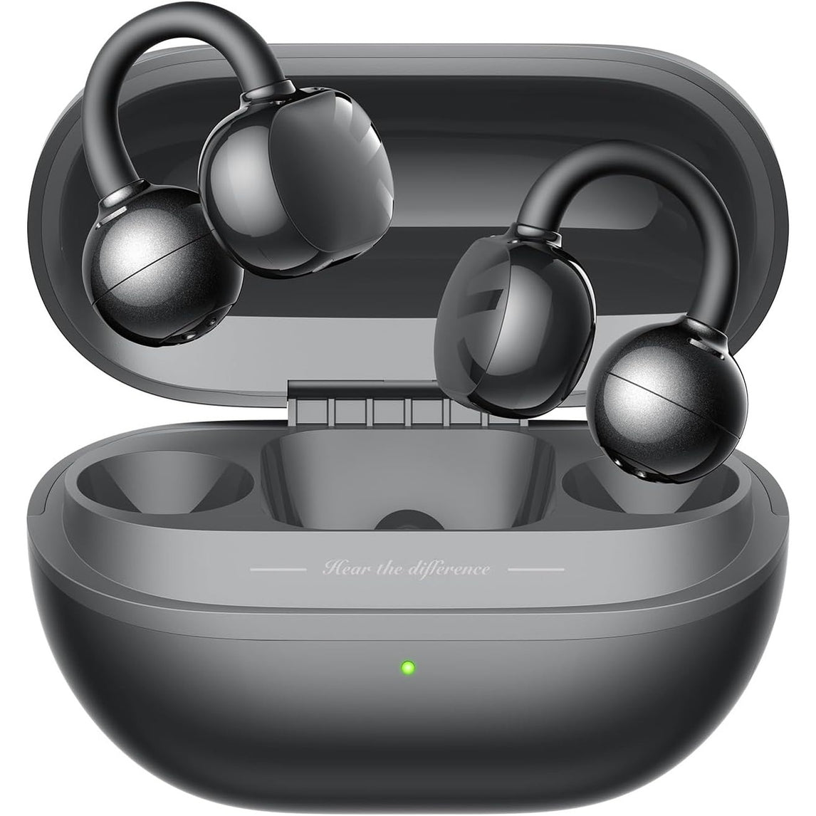 SOUNDPEATS POP Clip Open Ear Earbuds, Bluetooth 5.4 Clip-On Headphones, Lightweight Comfort, AI Call Noise Cancellation with Dual Connection, Immersive Audio Wireless Earbuds, 30H, IPX5, App Control
