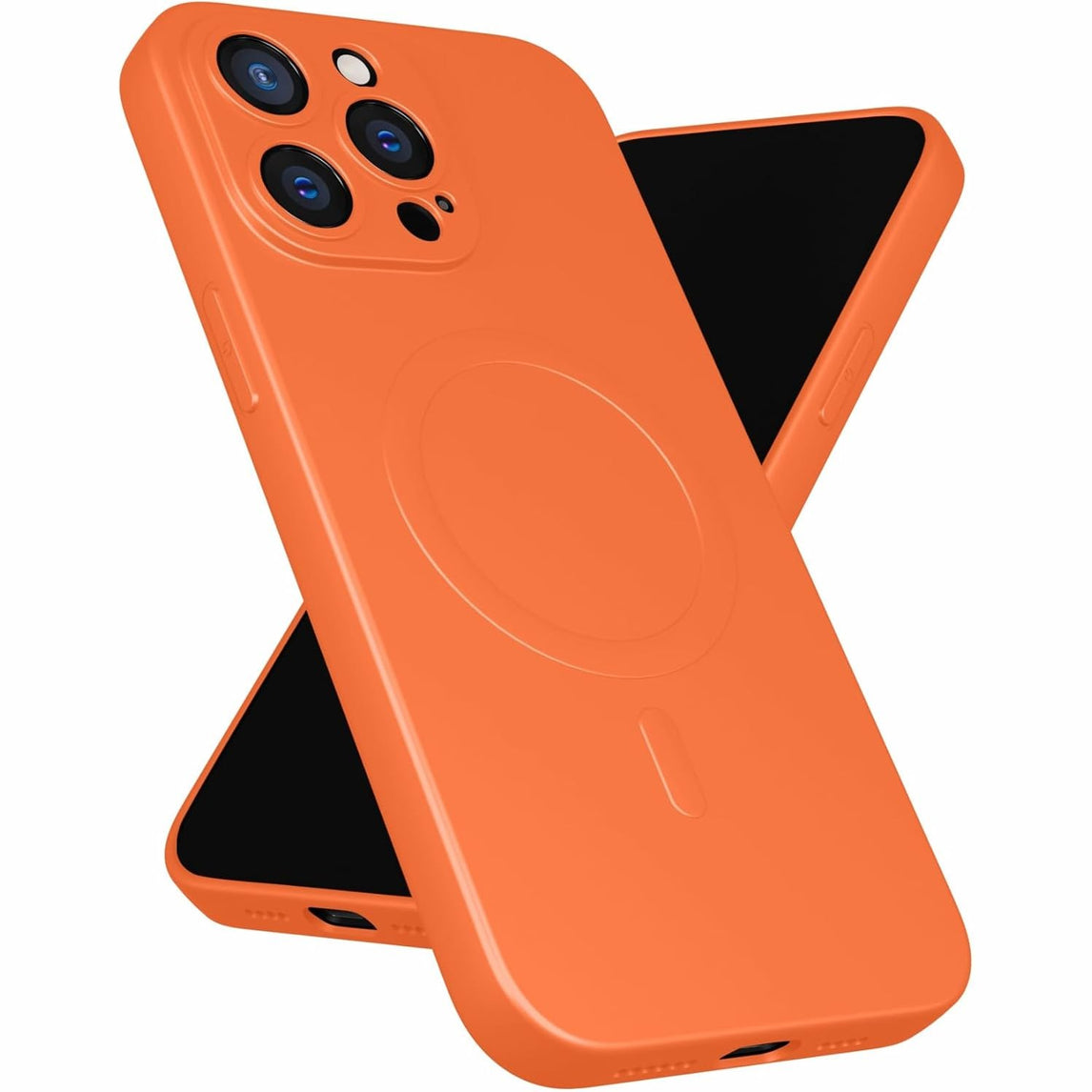 MOBILIUS for iPhone 16 Pro Max Case,[Soft Anti-Scratch Microfiber Lining][Compatible with MagSafe] Magnetic Shockproof Phone Case Designed for iPhone 16 Pro Max, Red