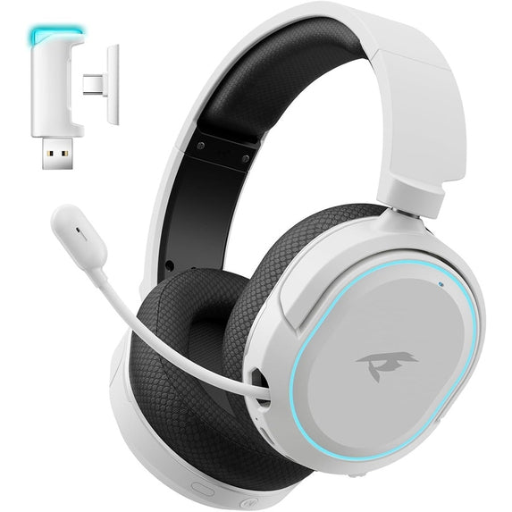 Wireless Gaming Headset, 7.1 Surround Sound, 2.4Ghz USB Gaming Headphones with Bluetooth 5.4