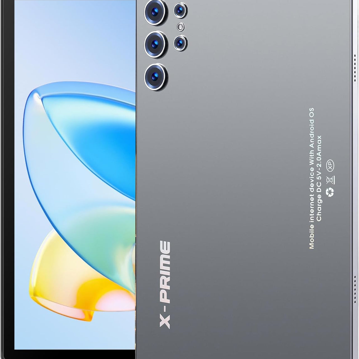 X-Prime S25 Ultra 10.1" Android 15 Tablet with Keyboard & Mouse | 5G + WiFi | HD+ AMOLED Display 3000x1440 | Dual SIM | Dual Camera | Google Meet & Zoom (Blue)
