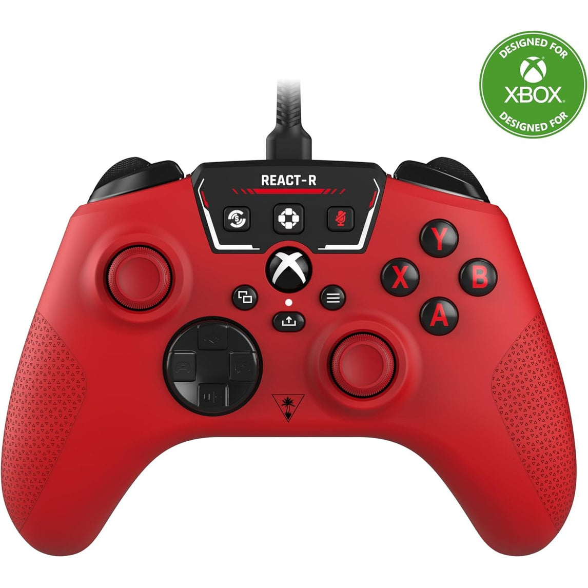 Turtle Beach REACT-R Wired Game Controller – Officially Licensed for Xbox Series X & S, Xbox One, and Windows 10|11 PC’s – Red
