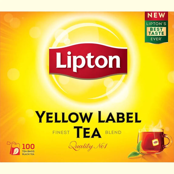 Lipton Yellow Label Black Tea, 100 Bags - Pack Of 1