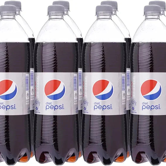 Diet Pepsi, Carbonated Soft Drink, Plastic Bottle, 1 Liter x 12