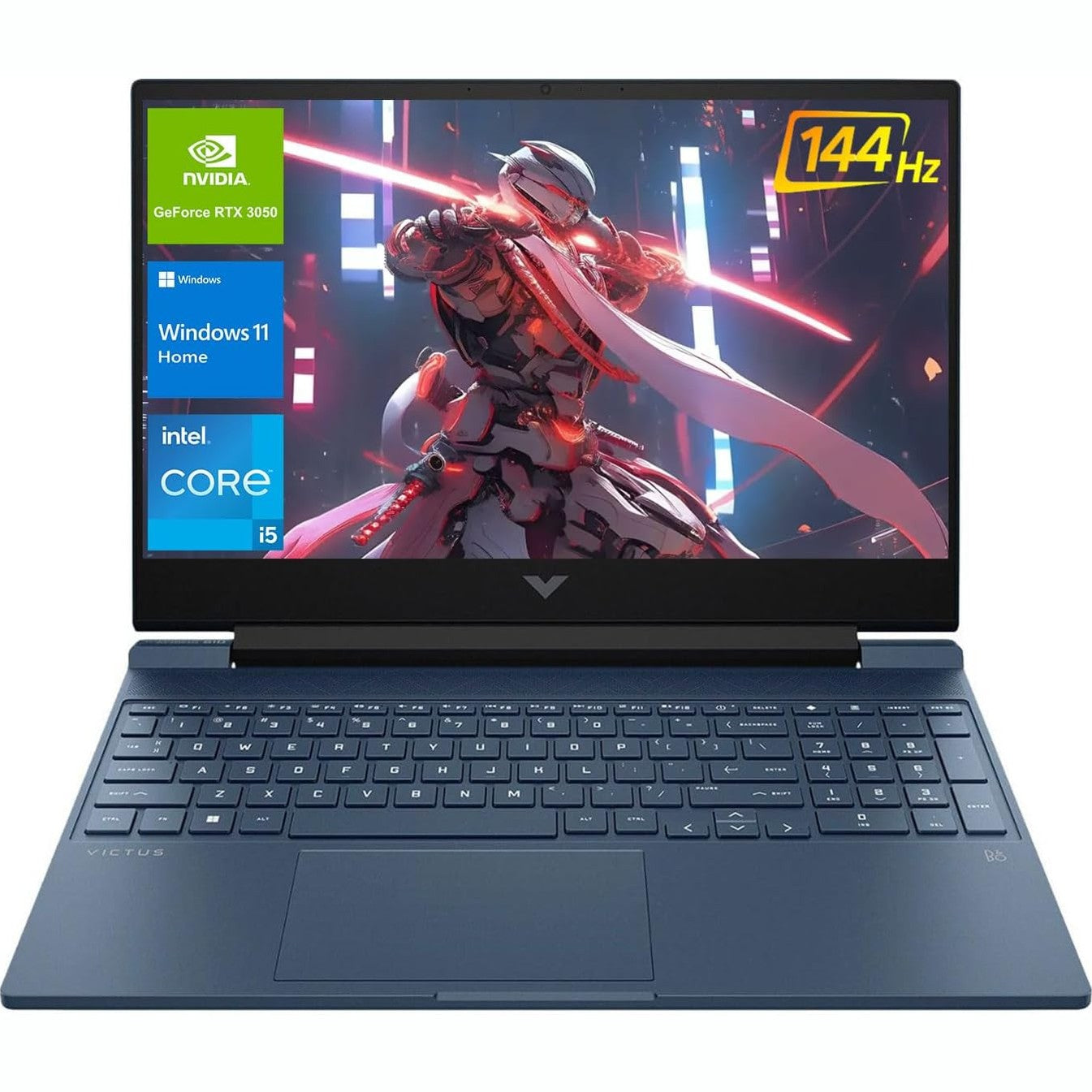 HP Victus 15.6 i5 Gaming Laptop, 15.6" FHD 1920*1080 144Hz, Intel Core i5-12450H
