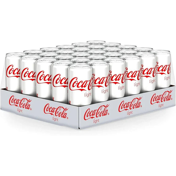 Coca-Cola Coca Cola Light Carbonated Soft Drink, Cans, 30 x 250 ml