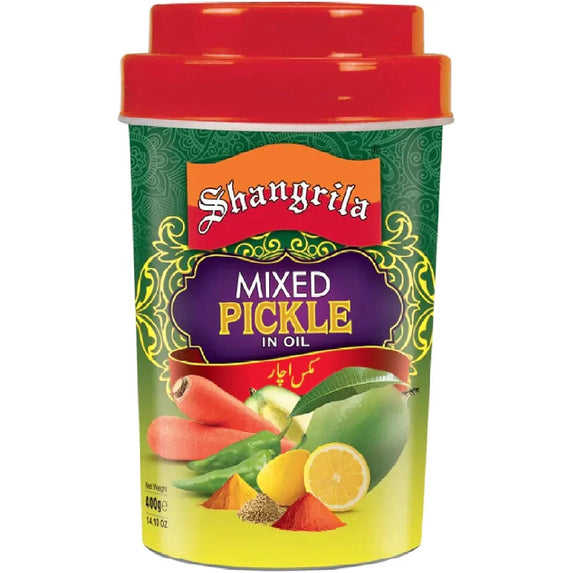 Shangrila Mixed Pickle Plastic Jar, 400 g