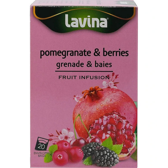 Lavina Pomegranate And Raspberry Tea Bags, 20 X 2G - Pack Of 1